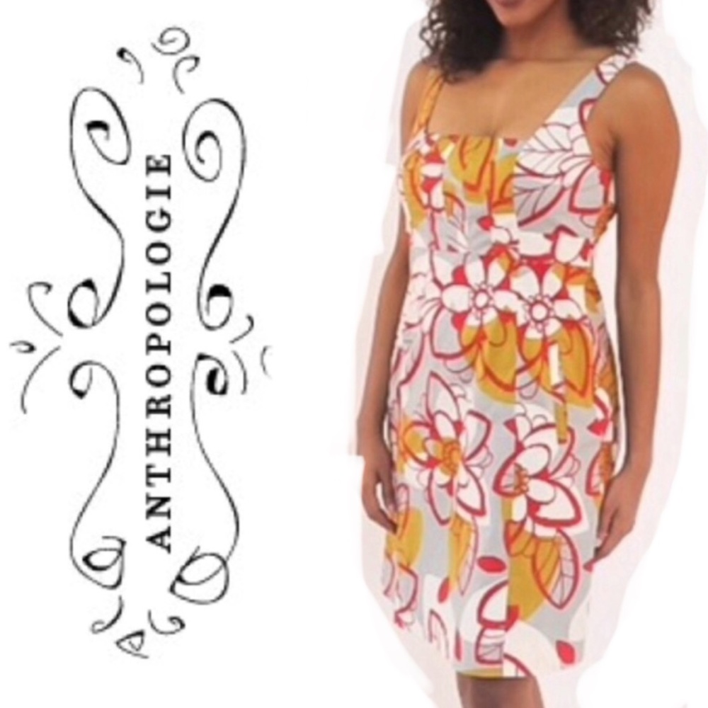 Anthropologie MAEVE Bold Floral Dress size 4